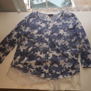 Multiples blue floral blouse
